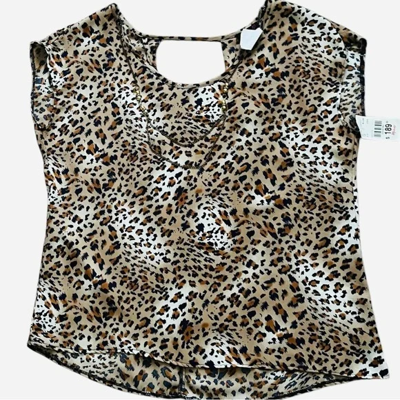 WIP Melody semi casual topshirt M scoop neck leopard print detailed back - Picture 5 of 14